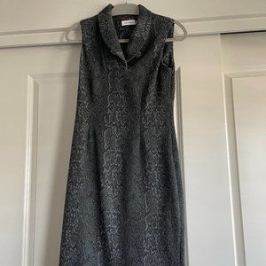 Calvin Klein Gray Sleeveless Short Sheath Dress